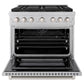 ZLINE 36 in. 5.2 cu. ft. Paramount Dual Fuel Range with 6 Burner DuoPro™ Cooktop and Electric Convection Oven in Satin Stainless Steel, Open Box-Great Condition