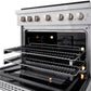 ZLINE 36 in. 5.2 cu. ft. Paramount Dual Fuel Range with 6 Burner DuoPro™ Cooktop and Electric Convection Oven in Satin Stainless Steel, Open Box-Good Condition