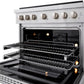 ZLINE 36 in. 5.2 cu. ft. Paramount Dual Fuel Range with 6 Burner DuoPro™ Cooktop and Electric Convection Oven in Satin Stainless Steel (PSDRS-36)
