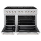 ZLINE 48 in. 6.7 cu. ft. Paramount Dual Fuel Range with 8 Burner DuoPro™ Cooktop and Dual Ovens in Satin Stainless Steel, Open Box-Good Condition