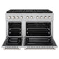 ZLINE 48 in. 6.7 cu. ft. Paramount Dual Fuel Range with 8 Burner DuoPro™ Cooktop and Dual Ovens in Satin Stainless Steel, Open Box-Great Condition