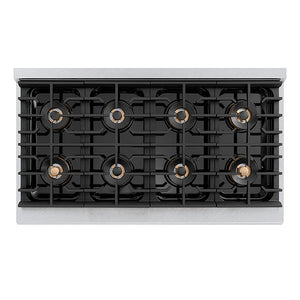ZLINE 48 in. 6.7 cu. ft. Paramount Dual Fuel Range with 8 Burner DuoPro™ Cooktop and Dual Ovens in Satin Stainless Steel, Open Box-Great Condition