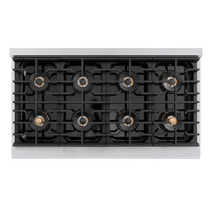 ZLINE Autograph Edition 48 in. 6.7 cu. ft. Paramount Dual Fuel Range with 8 Burner DuoPro™ Cooktop and Dual Ovens in Satin Stainless Steel and Polished Gold Accents, Open Box-Good Condition