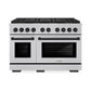 ZLINE Autograph Edition 48 in. 6.7 cu. ft. Paramount Dual Fuel Range with 8 Burner DuoPro™ Cooktop and Dual Ovens in Satin Stainless Steel and Matte Black Accents, Open Box-Good Condition