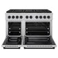ZLINE Autograph Edition 48 in. 6.7 cu. ft. Paramount Dual Fuel Range with 8 Burner DuoPro™ Cooktop and Dual Ovens in Satin Stainless Steel and Matte Black Accents, Open Box-Great Condition