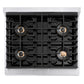 ZLINE Autograph Edition 30 in. 4.2 cu. ft. Paramount Dual Fuel Range with 4 Burner DuoPro™ Cooktop and Electric Convection Oven in Satin Stainless Steel with White Matte Door and Champagne Bronze Accents, Open Box-Good Condition