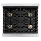 ZLINE Autograph Edition 30 in. 4.2 cu. ft. Paramount Dual Fuel Range with 4 Burner DuoPro™ Cooktop and Electric Convection Oven in Satin Stainless Steel with White Matte Door and Champagne Bronze Accents, Open Box-Great Condition