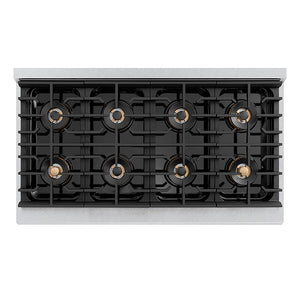 ZLINE Autograph Edition 48 in. 6.7 cu. ft. Paramount Dual Fuel Range with 8 Burner DuoPro™ Cooktop and Dual Ovens in Satin Stainless Steel with White Matte Doors and Matte Black Accents, Open Box-Great Condition
