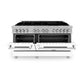 ZLINE 60 in. 7.4 cu. ft. Legacy Dual Fuel Range with 9 Burner Gas Cooktop and 2 Electric Convection Ovens in Satin Stainless Steel and White Matte Doors (RAS-WM-60)