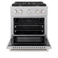 ZLINE 30 in. 4.2 cu. ft. Paramount Gas Range with 4 Burner Cooktop and Convection Gas Oven in Satin Stainless Steel, Open Box-Good Condition