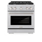 ZLINE 30 in. 4.2 cu. ft. Paramount Gas Range with 4 Burner Cooktop and Convection Gas Oven in Satin Stainless Steel, Open Box-Great Condition