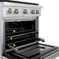 ZLINE 30 in. 4.2 cu. ft. Paramount Gas Range with 4 Burner Cooktop and Convection Gas Oven in Satin Stainless Steel, Open Box-Good Condition