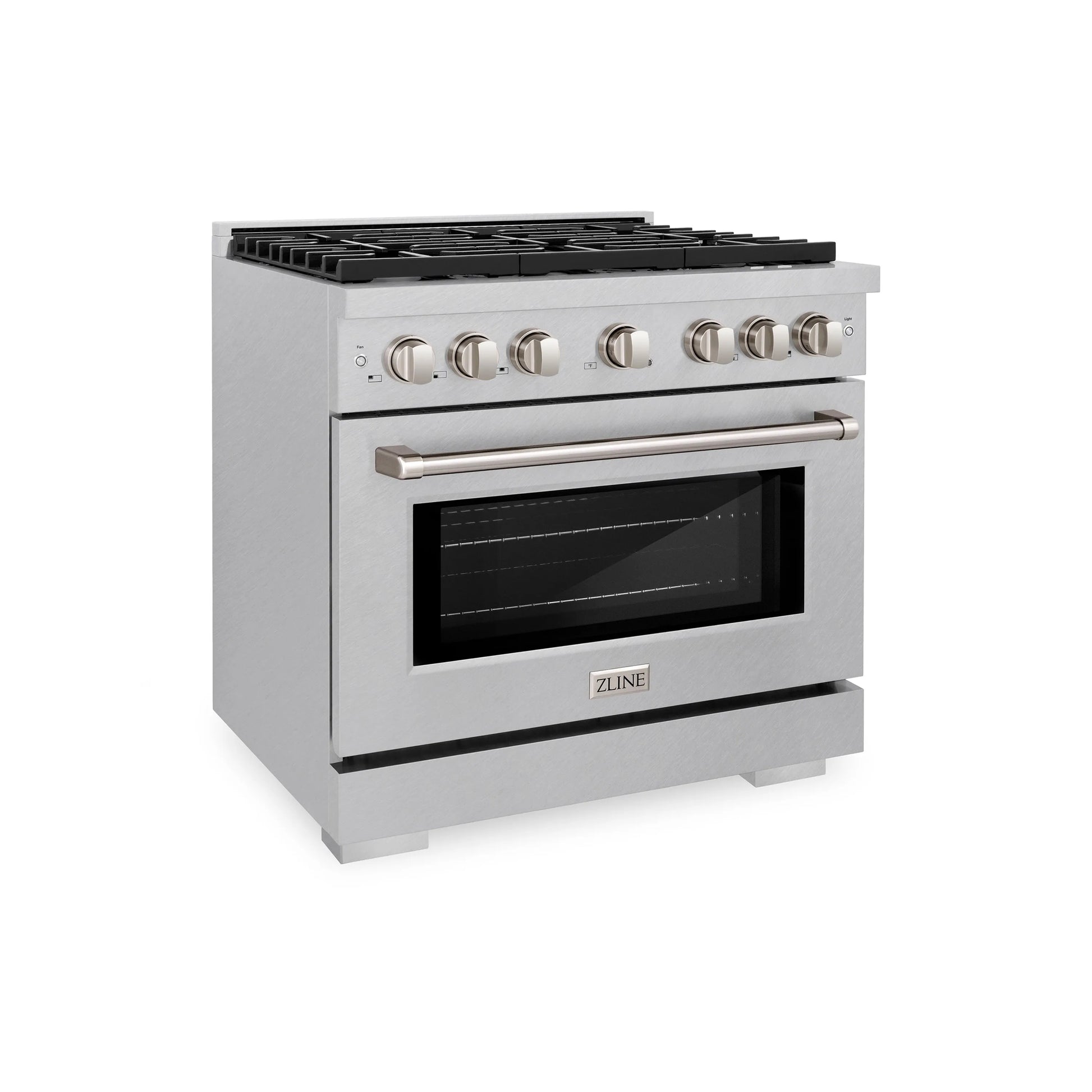 ZLINE 36 in. 5.2 cu. ft. Paramount Gas Range with 6 Burner Cooktop and Convection Gas Oven in Satin Stainless Steel, Open Box-Great Condition main image.