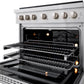 ZLINE 36 in. 5.2 cu. ft. Paramount Gas Range with 6 Burner Cooktop and Convection Gas Oven in Satin Stainless Steel, Open Box-Good Condition