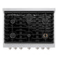 ZLINE 36 in. 5.2 cu. ft. Paramount Gas Range with 6 Burner Cooktop and Convection Gas Oven in Satin Stainless Steel, Open Box-Great Condition