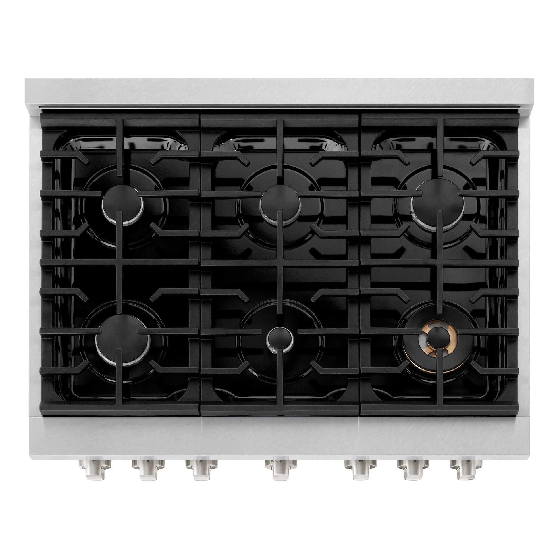 ZLINE 36 in. 5.2 cu. ft. Paramount Gas Range with 6 Burner Cooktop and Convection Gas Oven in Satin Stainless Steel, Open Box-Great Condition
