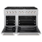 ZLINE 48 in. 6.7 cu. ft. Paramount Double Oven Gas Range with 8 Burner Cooktop in Satin Stainless Steel, Open Box-Great Condition