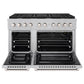 ZLINE 48 in. 6.7 cu. ft. Paramount Double Oven Gas Range with 8 Burner Cooktop in Satin Stainless Steel, Open Box-Good Condition