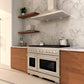 ZLINE 48 in. 6.7 cu. ft. Paramount Double Oven Gas Range with 8 Burner Cooktop in Satin Stainless Steel (SGRS-48)