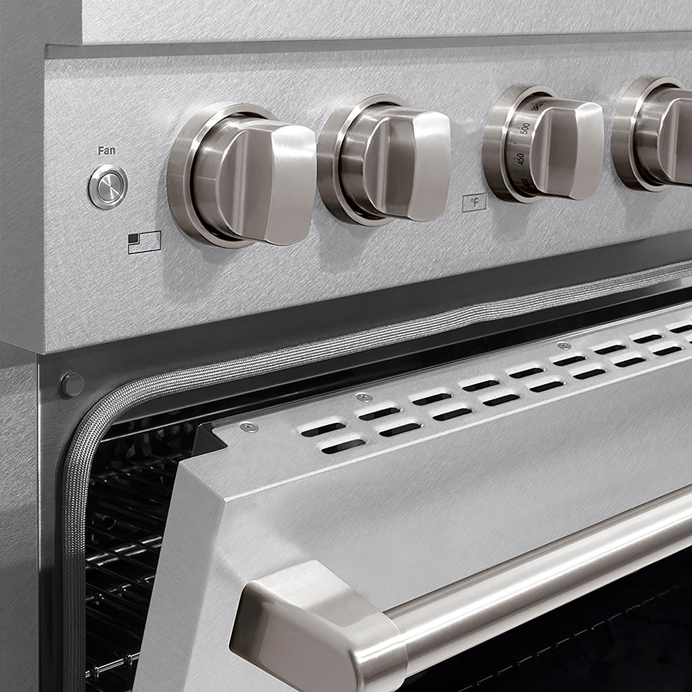 ZLINE 30 in. 4.2 cu. ft. Paramount Gas Range with 4 Burner DuoPro™ Cooktop and Convection Gas Oven in Satin Stainless Steel, Open Box-Good Condition