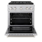 ZLINE 30 in. 4.2 cu. ft. Paramount Gas Range with 4 Burner DuoPro™ Cooktop and Convection Gas Oven in Satin Stainless Steel, Open Box-Great Condition