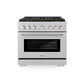 ZLINE 36 in. 5.2 cu. ft. Paramount Gas Range with 6 Burner DuoPro™ Cooktop and Convection Gas Oven in Satin Stainless Steel, Open Box-Great Condition