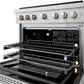 ZLINE 36 in. 5.2 cu. ft. Paramount Gas Range with 6 Burner DuoPro™ Cooktop and Convection Gas Oven in Satin Stainless Steel, Open Box-Great Condition