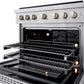ZLINE 36 in. 5.2 cu. ft. Paramount Gas Range with 6 Burner DuoPro™ Cooktop and Convection Gas Oven in Satin Stainless Steel (PSGRS-36)