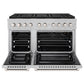 ZLINE 48 in. 6.7 cu. ft. Paramount Gas Range with 8 Burner DuoPro™ Cooktop and Dual Ovens in Satin Stainless Steel, Open Box-Good Condition