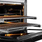 ZLINE Autograph Edition 36 in. 5.2 cu. ft. Paramount Gas Range with 6 Burner DuoPro™ Cooktop and Convection Gas Oven in Satin Stainless Steel with Black Matte Door and Champagne Bronze Accents, Open Box-Good Condition