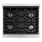 ZLINE Autograph Edition 30 in. 4.2 cu. ft. Paramount Gas Range with 4 Burner DuoPro™ Cooktop and Convection Gas Oven in Satin Stainless Steel with White Matte Door and Champagne Bronze Accents, Open Box-Good Condition