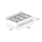 ZLINE 36 in. Classic Gas Rangetop with 6 Burners and Porcelain Cooktop in Satin Stainless Steel, Open Box-Great Condition