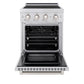 ZLINE 24 in. 3.2 cu. ft. Paramount Induction Range with 3 Element Cooktop and Electric Convection Oven in Satin Stainless Steel, Open Box-Great Condition