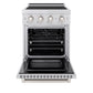 ZLINE 24 in. 3.2 cu. ft. Paramount Induction Range with 3 Element Cooktop and Electric Convection Oven in Satin Stainless Steel, Open Box-Good Condition
