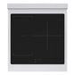 ZLINE 24 in. 3.2 cu. ft. Paramount Induction Range with 3 Element Cooktop and Electric Convection Oven in Satin Stainless Steel (SINRS-24) top-down, above cooktop.