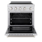 ZLINE 30 in. 4.2 cu. ft. Paramount Induction Range with 4 Element Cooktop and Electric Convection Oven in Satin Stainless Steel, Open Box-Good Condition
