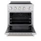 ZLINE 30 in. 4.2 cu. ft. Paramount Induction Range with 4 Element Cooktop and Electric Convection Oven in Satin Stainless Steel, Open Box-Great Condition