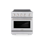 ZLINE 30 in. 4.2 cu. ft. Paramount Induction Range with 4 Element Cooktop and Electric Convection Oven in Satin Stainless Steel, Open Box-Good Condition