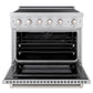 ZLINE 36 in. 5.2 cu. ft. Paramount Induction Range with 5 Element Cooktop and Electric Convection Oven in Satin Stainless Steel, Open Box-Good Condition