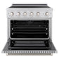 ZLINE 36 in. 5.2 cu. ft. Paramount Induction Range with 5 Element Cooktop and Electric Convection Oven in Satin Stainless Steel, Open Box-Great Condition