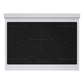 ZLINE 36 in. 5.2 cu. ft. Paramount Induction Range with 5 Element Cooktop and Electric Convection Oven in Satin Stainless Steel (SINRS-36) top-down, above cooktop.