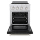 ZLINE 24 in. 3.2 cu. ft. Paramount Induction Range with 3 Element Cooktop and Electric Convection Oven in Satin Stainless Steel with Black Matte Door (SINRS-BLM-24)