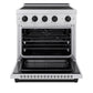 ZLINE Autograph Edition 30 in. 4.2 cu. ft. Paramount Induction Range with 4 Element Cooktop and Electric Convection Oven in Satin Stainless Steel with Matte Black Accents, Open Box-Good Condition