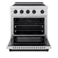 ZLINE Autograph Edition 30 in. 4.2 cu. ft. Paramount Induction Range with 4 Element Cooktop and Electric Convection Oven in Satin Stainless Steel with Matte Black Accents, Open Box-Great Condition