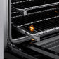 ZLINE Autograph Edition 36 in. 5.2 cu. ft. Paramount Induction Range with 5 Element Cooktop and Electric Convection Oven in Satin Stainless Steel with Black Matte Door and Champagne Bronze Accents, Open Box-Good Condition
