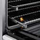 ZLINE Autograph Edition 36 in. 5.2 cu. ft. Paramount Induction Range with 5 Element Cooktop and Electric Convection Oven in Satin Stainless Steel with White Matte Door and Champagne Bronze Accents, Open Box-Great Condition