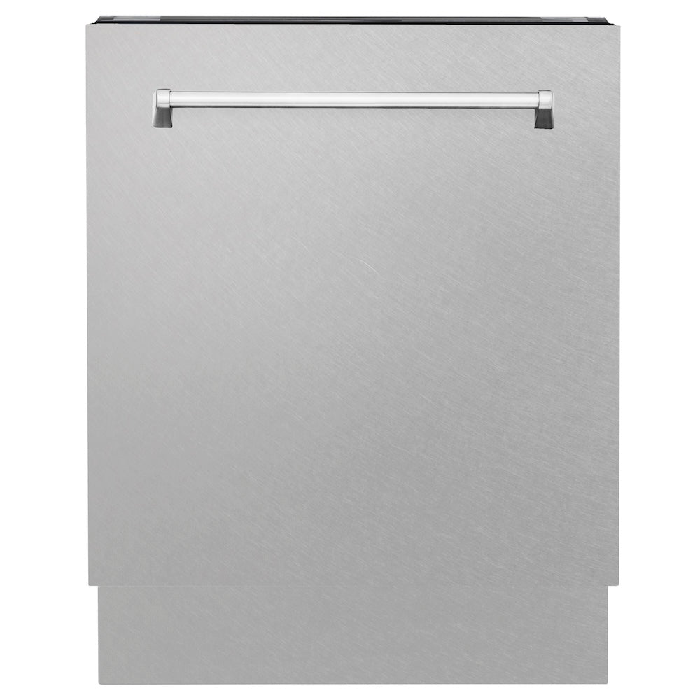 ZLINE 24 in. Tallac Series 3rd Rack Tall Tub Dishwasher with Satin Stainless Steel Panel and Stainless Steel Tub, 51dBa (DWV-SN-24)