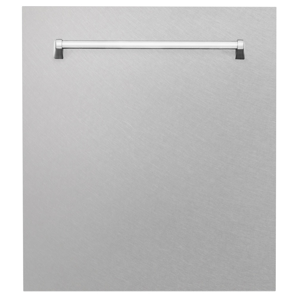 ZLINE 24 in. Tallac Series 3rd Rack Tall Tub Dishwasher with Satin Stainless Steel Panel and Stainless Steel Tub, 51dBa (DWV-SN-24)