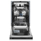 ZLINE 18 in. Tallac Series 3rd Rack Top Control Dishwasher with Satin Stainless Steel Panel and Stainless Steel Tub, 51dBa (DWV-SN-18)