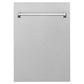 ZLINE 18 in. Tallac Series 3rd Rack Top Control Dishwasher with Satin Stainless Steel Panel and Stainless Steel Tub, 51dBa (DWV-SN-18)